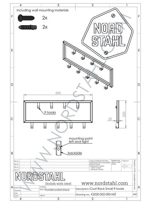 Stalen kapstok | Small