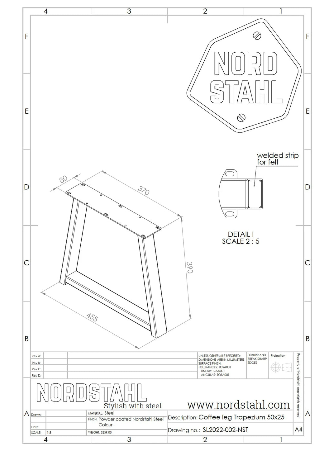 Trapezoid coffee small