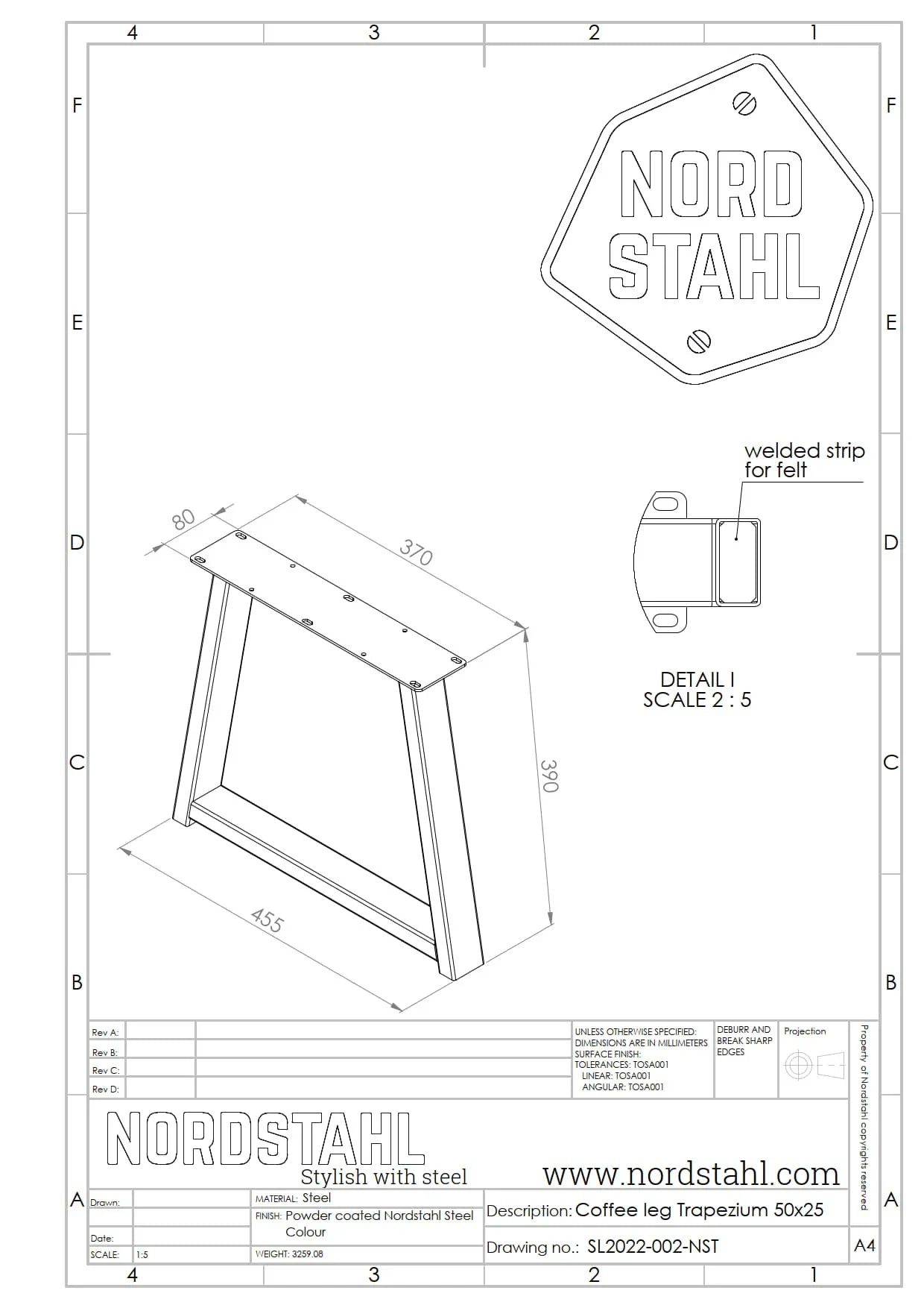 Trapezoid coffee small
