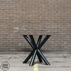 Nordstahl Double X round leg tafelpoten steel black