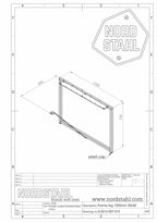 Technische tekening van Nordstahl Frame leg