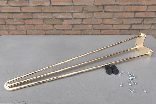 Nordstahl Hairpin bankpoten goud met bevestigingsmateriaal