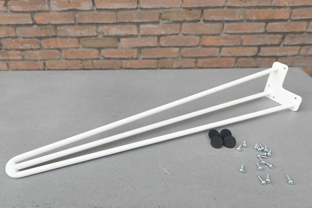 Nordstahl Hairpin tafelpoten wit met bevestigingsmateriaal