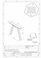 Technische tekening van Nordstahl M leg