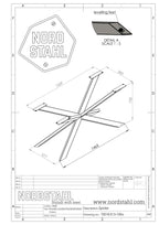 Technische tekening van Nordstahl Spider leg