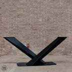 Nordstahl Twisted V leg tafelpoten steel black