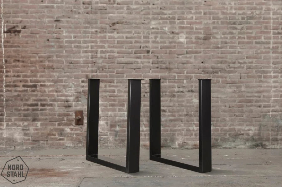 Nordstahl U leg heavy tafelpoten steel black