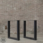 Nordstahl U leg tafelpoten steel black