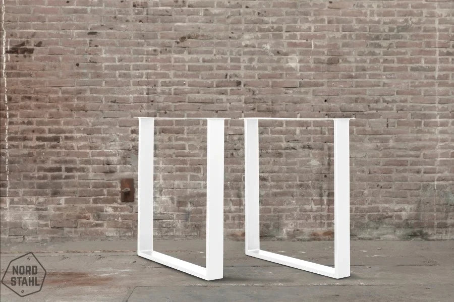 Nordstahl U leg tafelpoten pure white