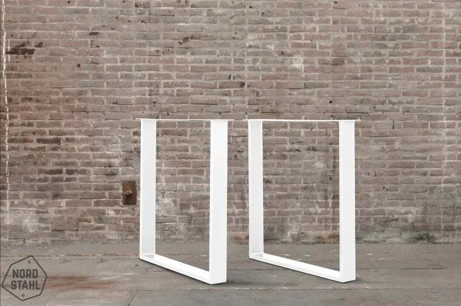 Nordstahl U leg tafelpoten pure white