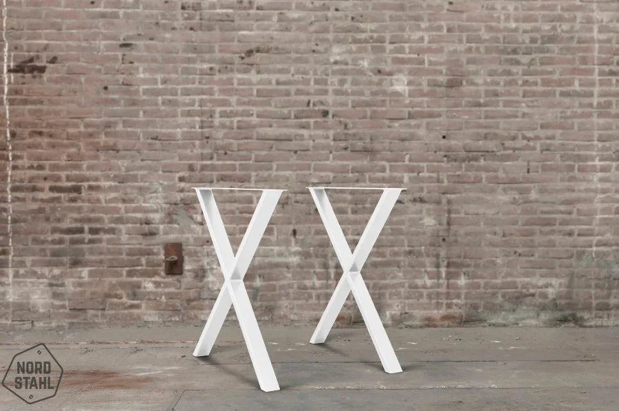 Witte Nordstahl X leg tafelpoten