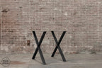 Nordstahl X leg tafelpoten steel black